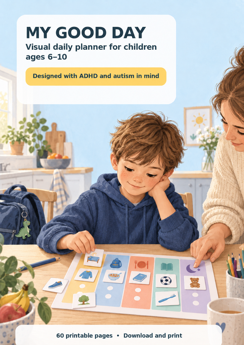 My Good Day - English visual daily planner for children ages 6 to 10